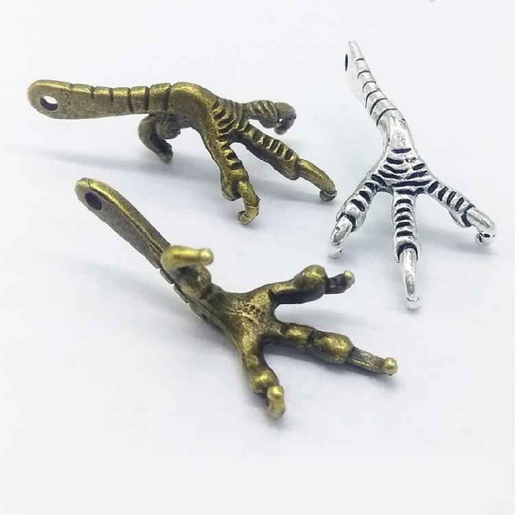 10PCS Retro Bird Claw Pendants Jewelry Making Accessories Alloy Texture Jewelry Pendant Suitable for Jewelry Making
