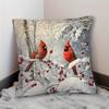 Poszewka na poduszkę Śnieżne Gałęzie z KardynałamiNadaje się na sofę samochód sypialnię dekoracyjna poszewka na poduszkę cover