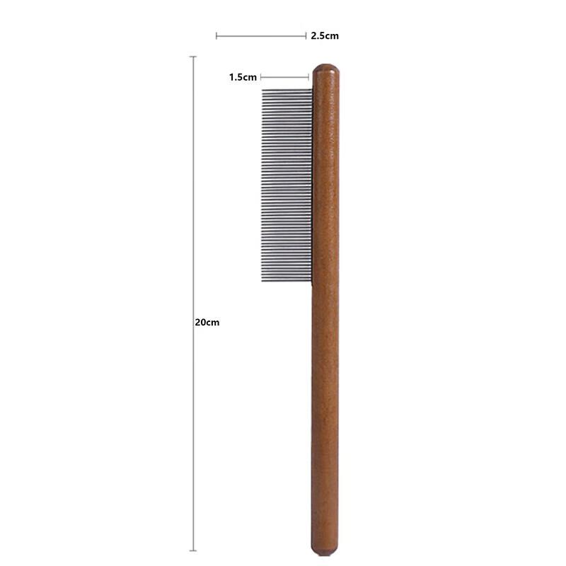HELLOJOY Cat Grooming Comb - Fine Needle Wooden Handle