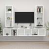 VidaXL Wall-mounted TV Cabinets, 4 Pcs White Chipboard.
