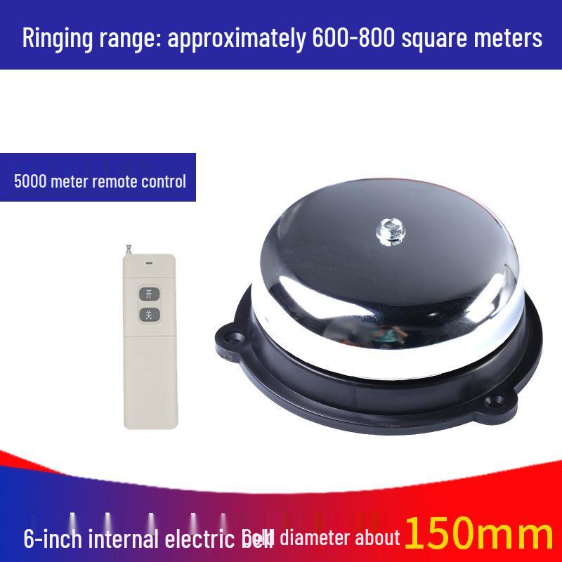 Sparkless Indoor/Outdoor Remote-Controlled Timed Electric Bell