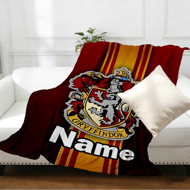 Custom Name Personalized movie Potter Print Blankets, Home Decor, Bedroom, Sofa, Camping, Couch, Gifts for Birthday Christmas