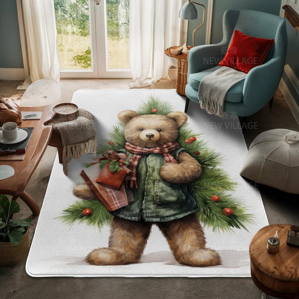 Koberec ke vchodu do domu Rohožka ke dveřím do domu Obývací pokoj Vana Koupelna Protiskluzové koberce s absorpcí vody vana Veselé Vánoce zima