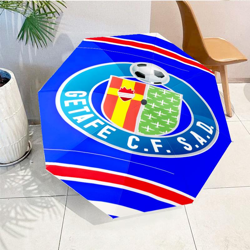 Getafe Football Crest Automatic Folding Umbrella - 8-Rib Travel Umbrella with Auto Open/Close & Portable, Gift for Christmas, Birthdays