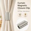 10/20 Pairs Stainless Steel Magnetic Curtain Closure Clips No Drill Light Blocking Fasteners for Bedroom & Living Room
