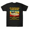 Pontoon Captain Definition Pontoon Boat Vintage Men's T-Shirt Cotton Black Tee Unisex T-Shirt