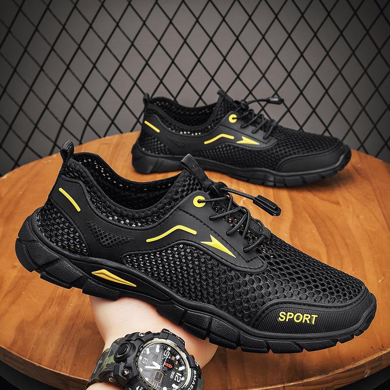 New Summer Sandals Men's Mesh Thin Breathable Casual Shoes Men's Outdoor Sports Shoes Travel Hiking Shoes