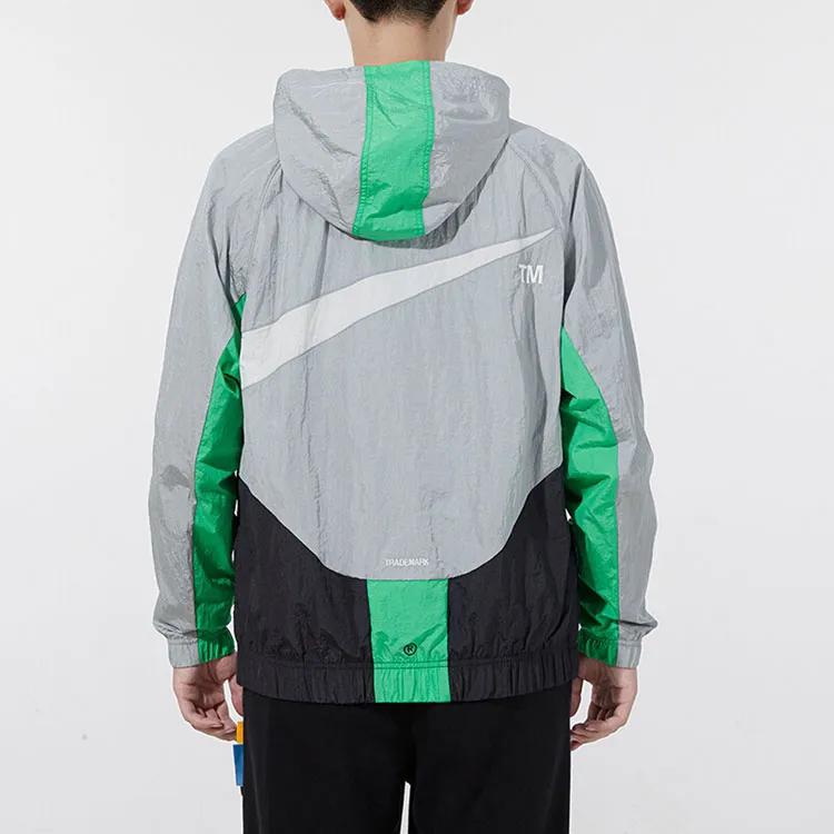 Nike Jackets Men's Gray Hooded Non Detachable Moderate (Unisex) Jackets DD5968 077