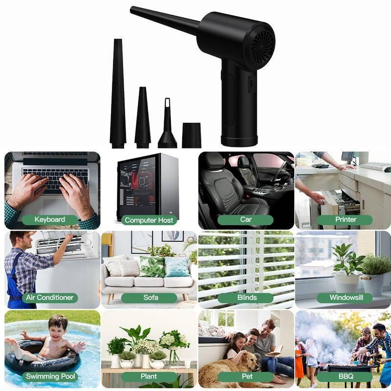 51000RPM Mini Portable Computer Keyboard Air Blower Strong Power Compressed Air Duster Cordless Electric Dust Collector