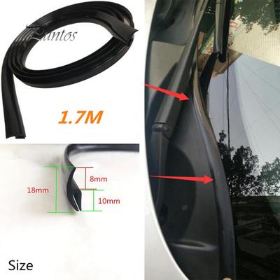 Striscia di gomma per modanatura della guarnizione della finestra del parabrezza anteriore dell'auto universale da 1,7 m