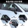 Hcilloend Compatible with the new Fiat 500 Mirror door mirror side mirror made of carbon left and right pasting easy to exterior custom car set