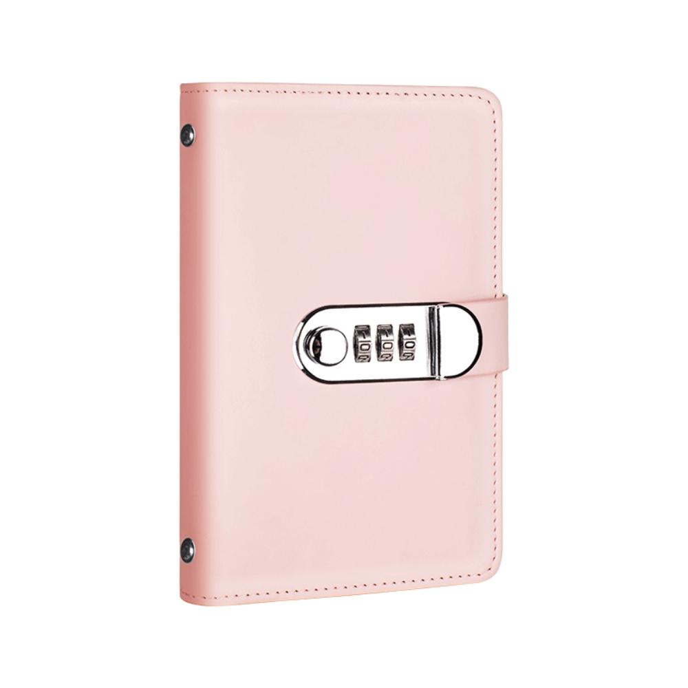 Portable Budget Binder with Lock PU Leather Account Book Easy and Fun Planner Organizer  50 Sheets