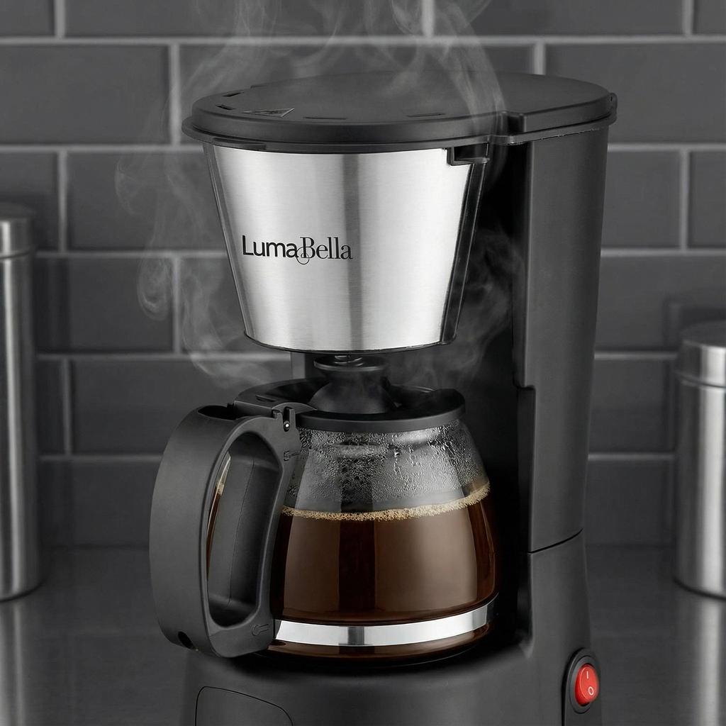 Halbautomatische Europäische Filterkaffeemaschine für 6 Tassen, 750 ml Teekanne