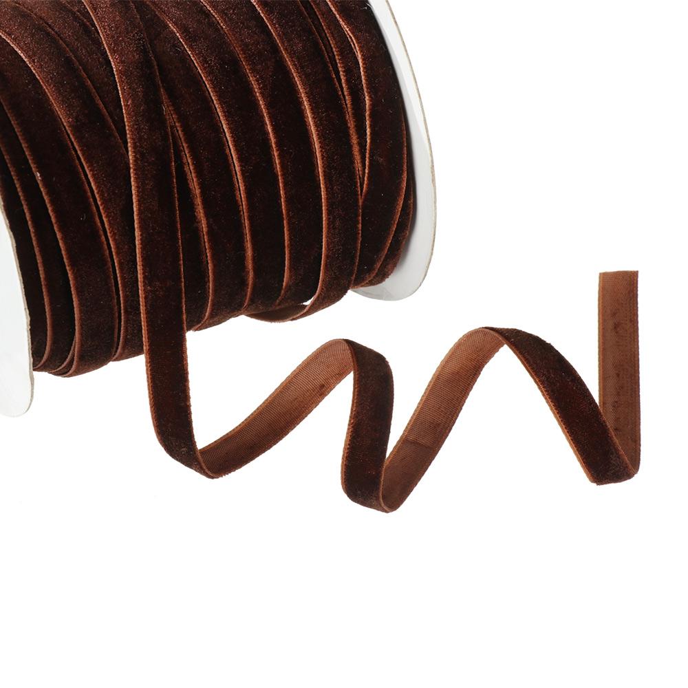 50yards 10mm Decoration Gifts Bouquet Decor Packaging Strap Wrapping Band Velvet Ribbon Flocking Silk