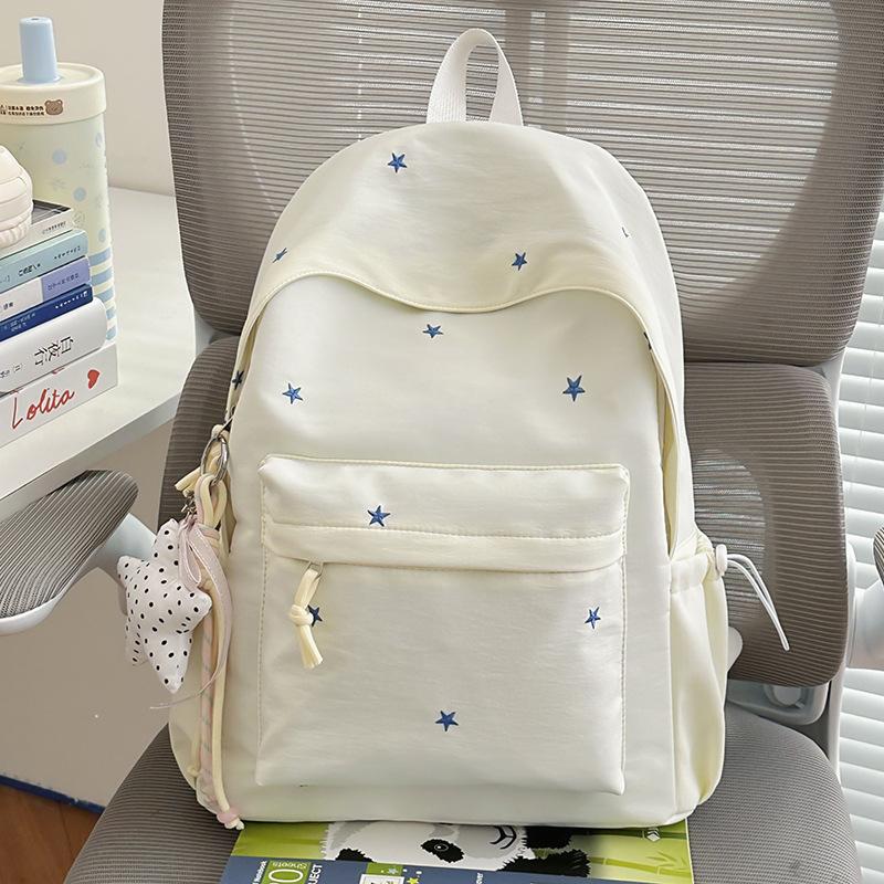Schoolbag Japanese ins high value student schoolbag fresh and sweet star casual backpack large capacity lightweight backpack women