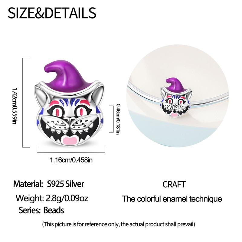 Magical Animals Copper Cute Naughty Rabbit Cat Charms Luminous Beads Fit For The Brand'S Diy Bracelet Women Jewelry Gifts