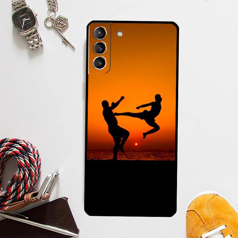 Kung Fu Karate Taekwondo Martial Arts Phone Case For Samsung Galaxy S24 Ultra S22 Plus S20 S21 S23 FE Note 20 10 S8 S9 S10 Cover