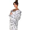 Winter Leopard Print Fur Integrated Imitation Fur Jacket Women's Long Suit Collar Imitation Fox Hair Imitation Mink Coat