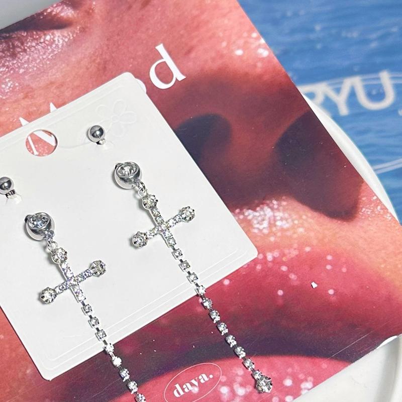 

Fashion Cross Pendant Belly Button Ring Navel Rings Zircon Umbilical Ring Hypoallergenic Tummy Ring Piercing OneSize