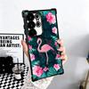 Pink Red Dreamy Flamingo Plating Phone Case For Samsung Galaxy S24 S25 FE S26 Edge S23 Ultra S22 S21 Plus S20 Anti-Fall Airabag