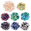 PH PandaHall About 640 Pieces 8 Colors Glass Beads 4mm Crystal Beads Faceted Triangle Beads Cut Beads Conical Spacer Beads for DIY Jewelry Handmade