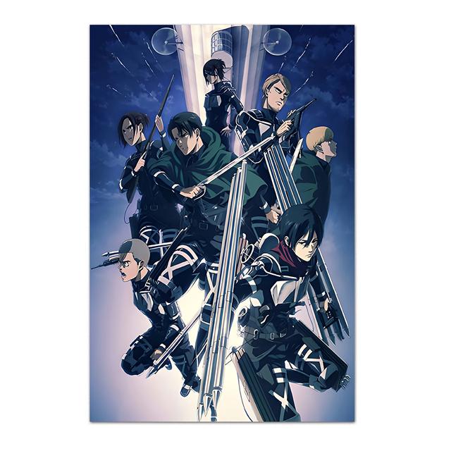 Anime Attack Titan Poster Levi Allen Mikasa Character Home Wall Art Canvas Painting Printing Pictures Bedroom