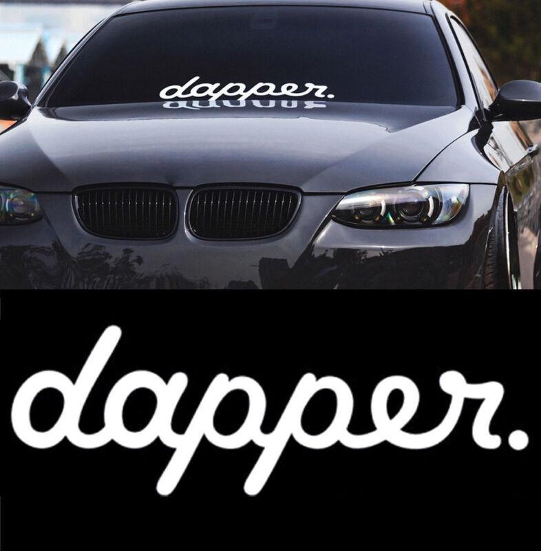 Hochwertige Weiße Dapper Auto Styling Aufkleber Decals Für Front- Und Heckscheibe Fenster Türdekor
