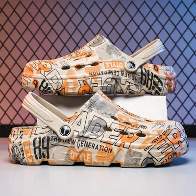Zuecos de jardín para hombre, sandalias de verano para hombre, sandalias de playa al aire libre para hombre, zapatos de zuecos de moda, zapatos de agua transpirables, zapatillas informales