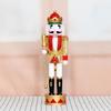 Christmas Nutcrackers Ornament Small Wooden Soldier Christmas Decorations Nutcrackers Figure Ornament for Table Shelf