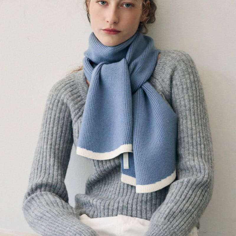 DRAWFIT WOMEN Line Flare Golji Knit Muffler [4 COLORS]