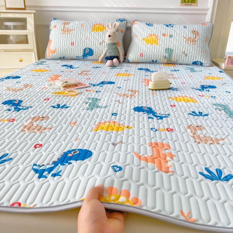 New Cartoon Comic Latex Summer Mat Washable Fresh Baby Ice Silk Summer Mat Child Air Conditioner Soft Seat