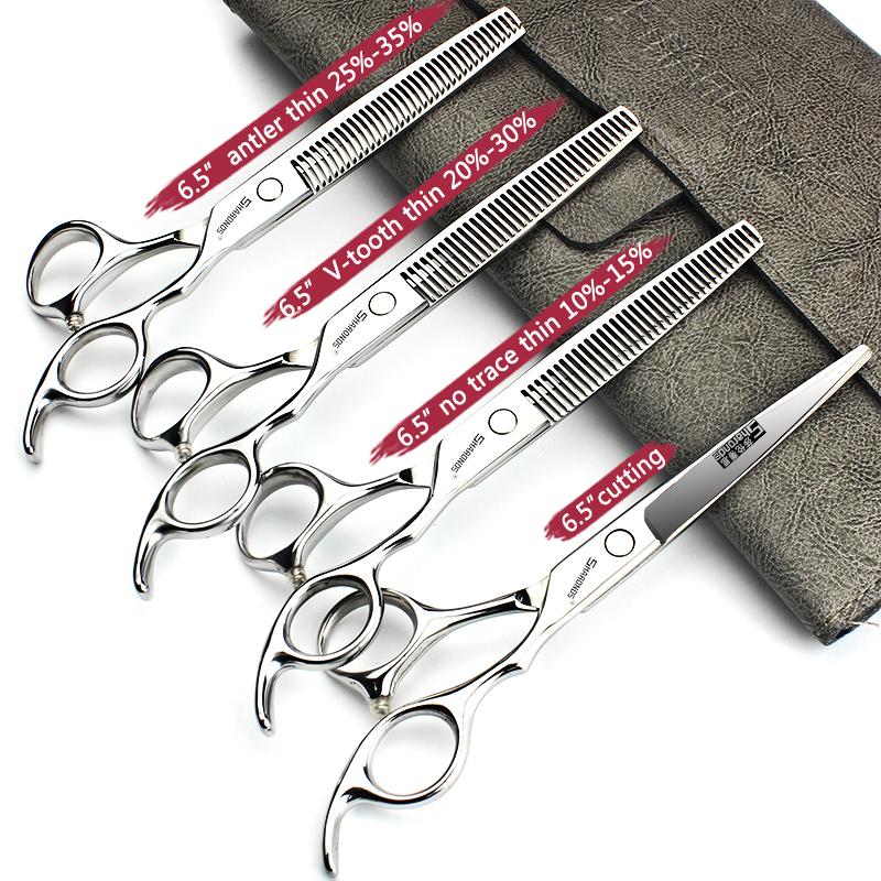 Professionelle Haarschere, spezielle flache Schere von Hair Gallery, Schere mit dünnen Zähnen, 6,5-Zoll-Haarscheren-Werkzeugset.