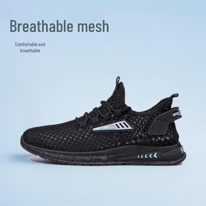 

Men s Summer Fashion Mesh Sneakers - Versatile, Breathable, Casual Sports Shoes in Plus Sizes 40 синій