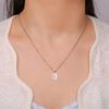 LIKGREAT Arabic Hamsa Hands Necklace Women Men Amulet Crescent Moon Hand of Fatima Evil Eye Stainless Steel Islamic Jewelry