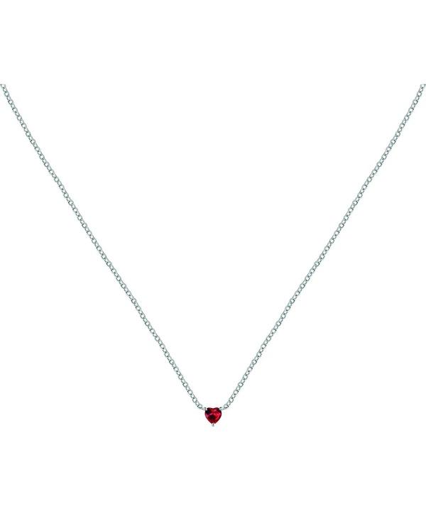 

La Petite Story Steel Necklace With White And Red Heart Zircons LPS10AWV30 For Women