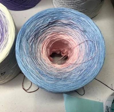 300g/pcs Colorful Pure Cotton Cake Gradient Cotton Rainbow DIY Scarf Shawl Skirt Wool Yarn Crochet