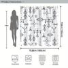 Black Tribal Geometric Shower Curtain - 70x70 Inches, Polyester, Machine Washable, Modern Minimalist Design,  Fashion Theme
