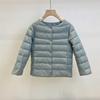 Winter white duck down children's down jacket liner round neck long sleeve boys and girls with light inner wear school uniform artifact