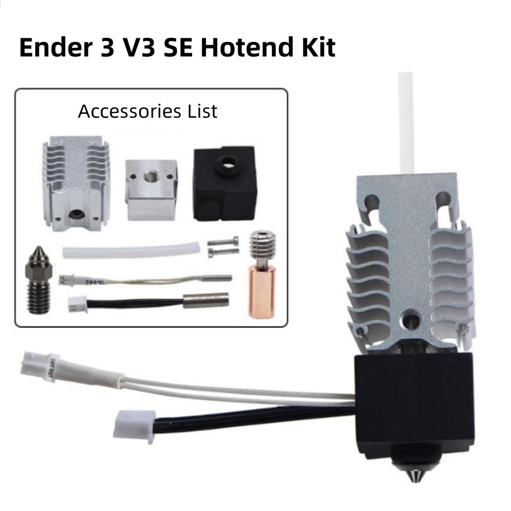 Creality Ender 3 V3 SE Hotend Kit Titanium Alloy Throat Bimetal Heatbreak 24V 40W J-head Ender-3 V3 SE Heating Block Kit
