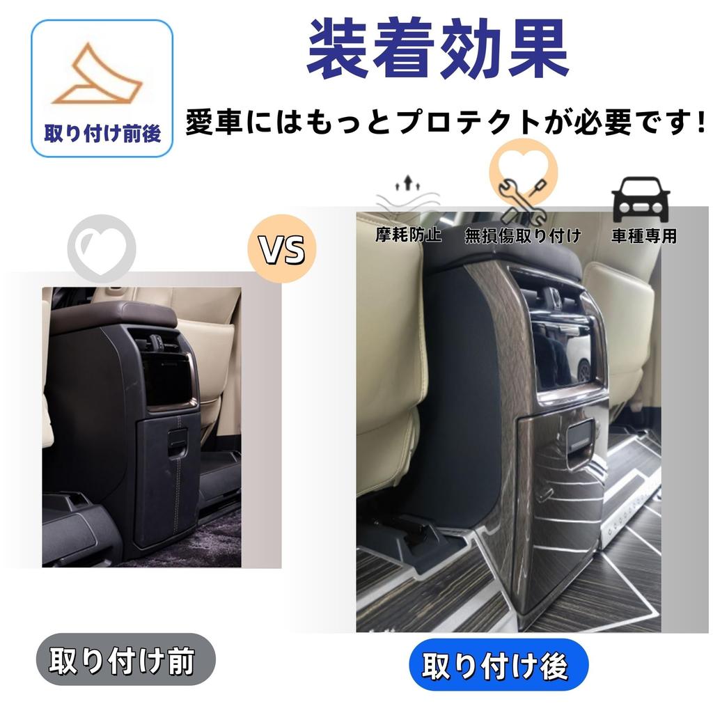 Glealcco Rear Air Vent Kick Protection Custom Interior Part for the New 40 Series Frame, Alphard/Vellfire (Woodgrain Brown)