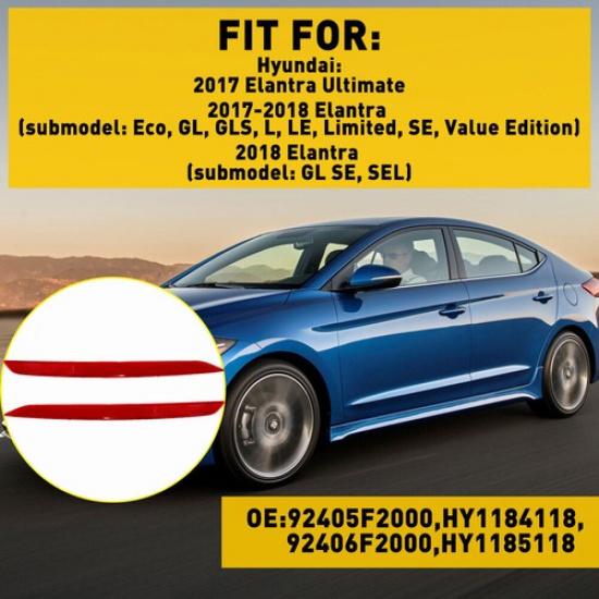 Левый+Правый Задний Отражатель Бампера Противотуманная Фара Для Фонаря Elantra Hyundai 2017-2018 США
