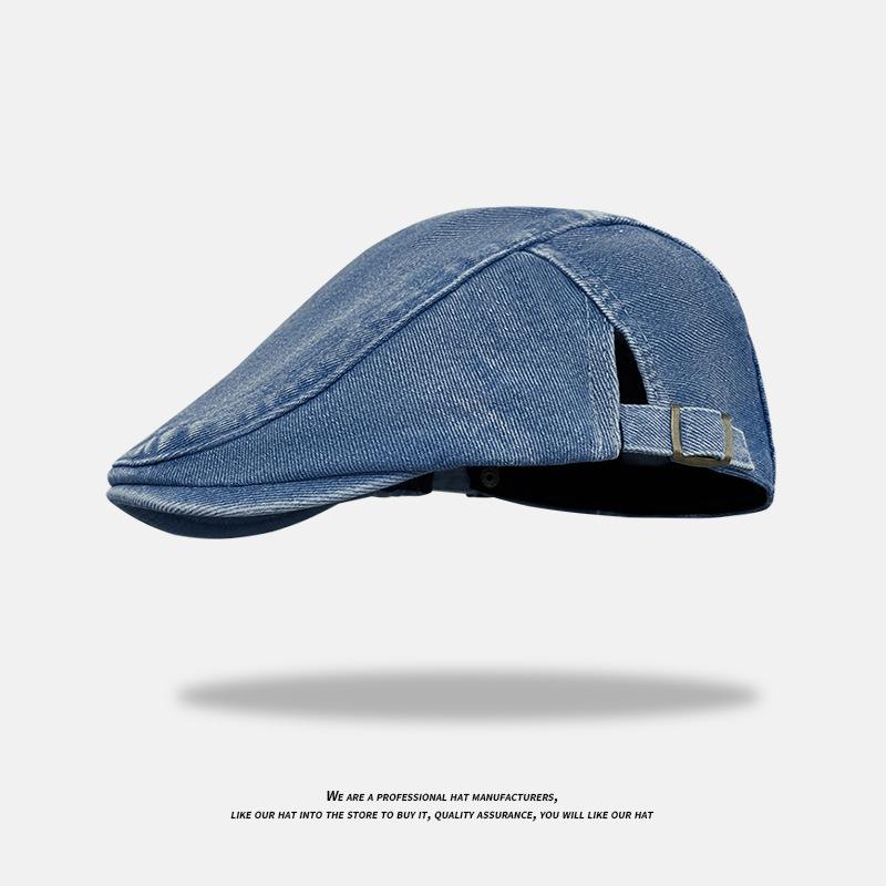 British Beret Women's Autumn and Winter Retro Front and Back Versatile Newsboy Hat Literary Painter Hat Suede Forward Hat