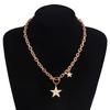 Collarbone Chain Temperament Simple Metal Five-pointed Star Necklace Bracelets