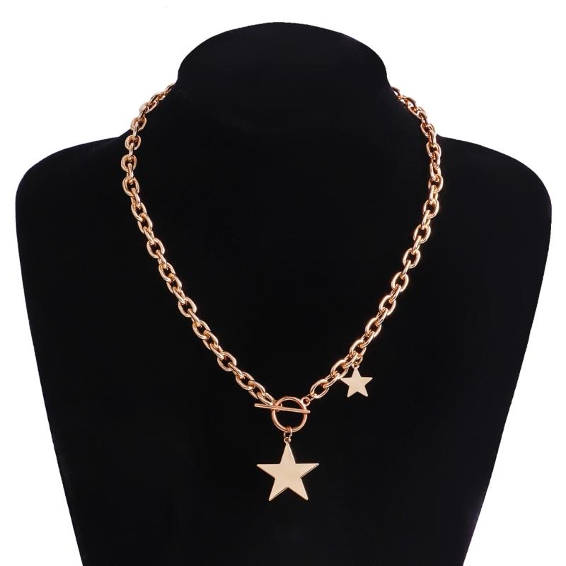 Collarbone Chain Temperament Simple Metal Five-pointed Star Necklace Bracelets