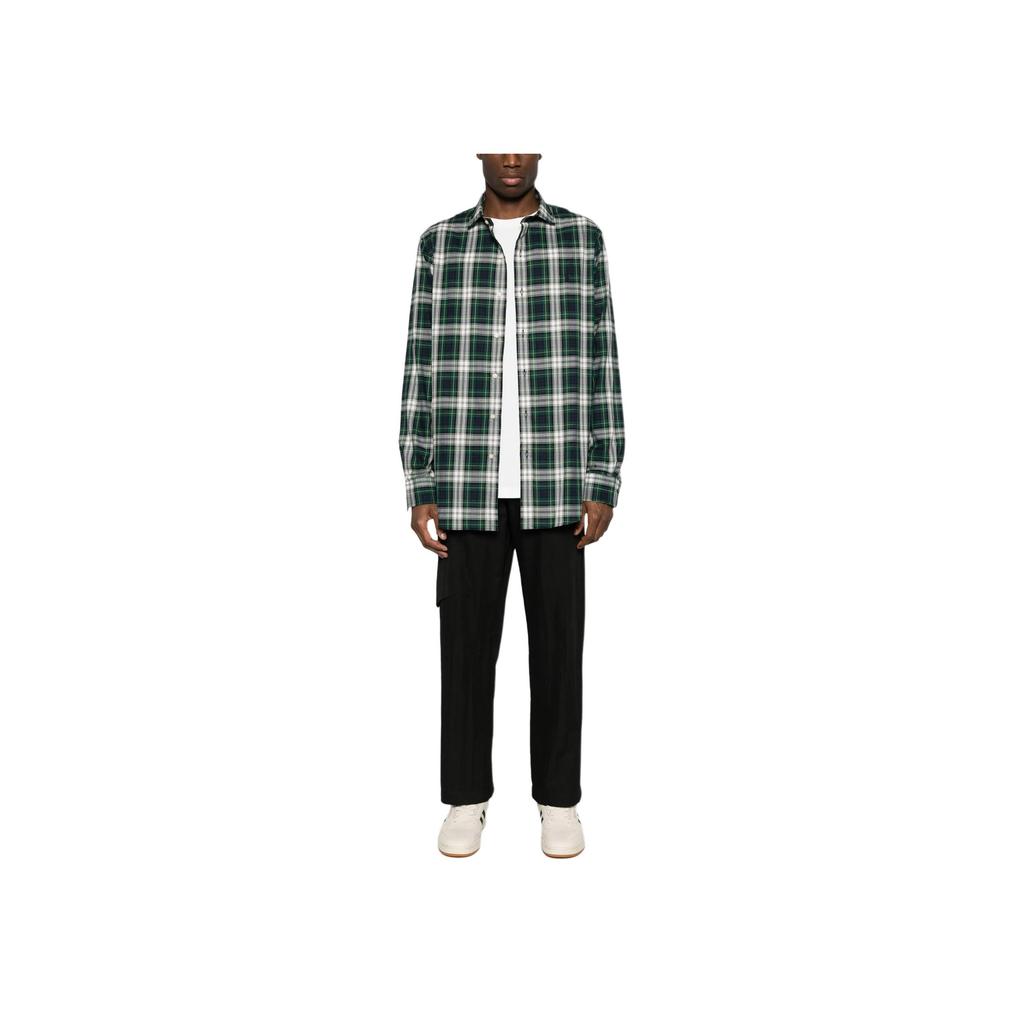 Polo Ralph Lauren Plaid Point Collar Single-Breasted Long Sleeve Shirt Men Shirts Green 710922281-001