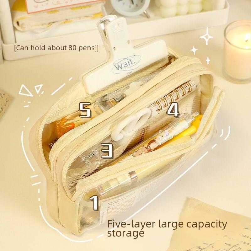 2024 Kids' Transparent Pencil Case - Primary School Model for Boys & Girls