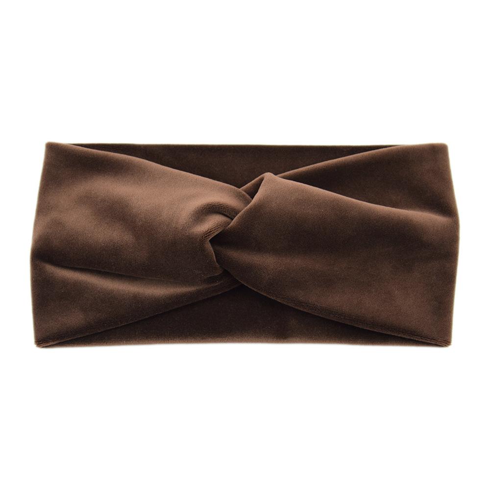 New Winter Simple Cross Headband For Women Handmade Solid Color Elastic Knot Turban Bandage Yoga Hair Accessories