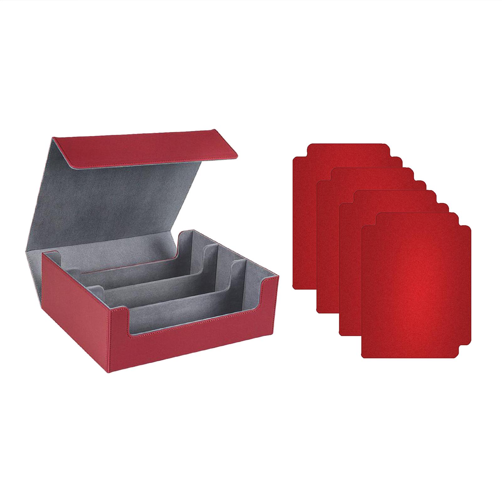

Trading Card Deck Box Gathering Card Toy W/ Magnetics Closure Game Card Storage Collectible Game Card Case Protectors Container красный