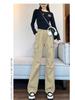 Women's High Waist Cargo Pants - Straight & Wide Leg Options for Spring/Autumn Climbing and Sports.