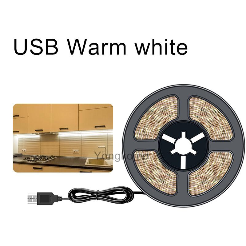 USB LED Strip Light 5V SMD 2835 LED TV Background Lighting 1M 2M 3M 4M 5M Warm White Flexible LED Lights Christmas Home Decor Lamp